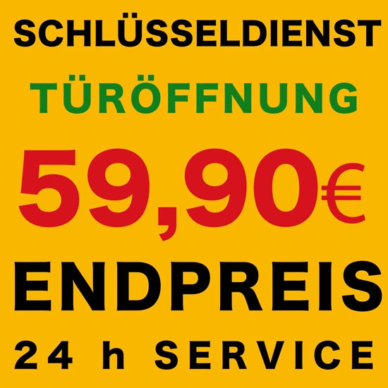 Schluesseldienst Hannover Bild mit Preisangabe für Türöffnung: 49,90 €. Festpreis.
